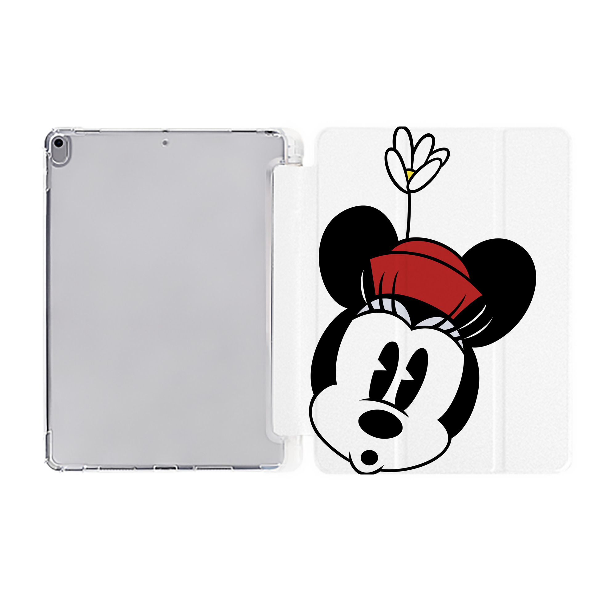ミッキーマウス Mickey Mouse IPad ケース ペン収納付き 三つ折りスタンド PUレザー×シリコン 対応機種9.5/10.5/10.9インチ